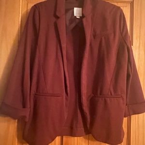 Burgundy blazer